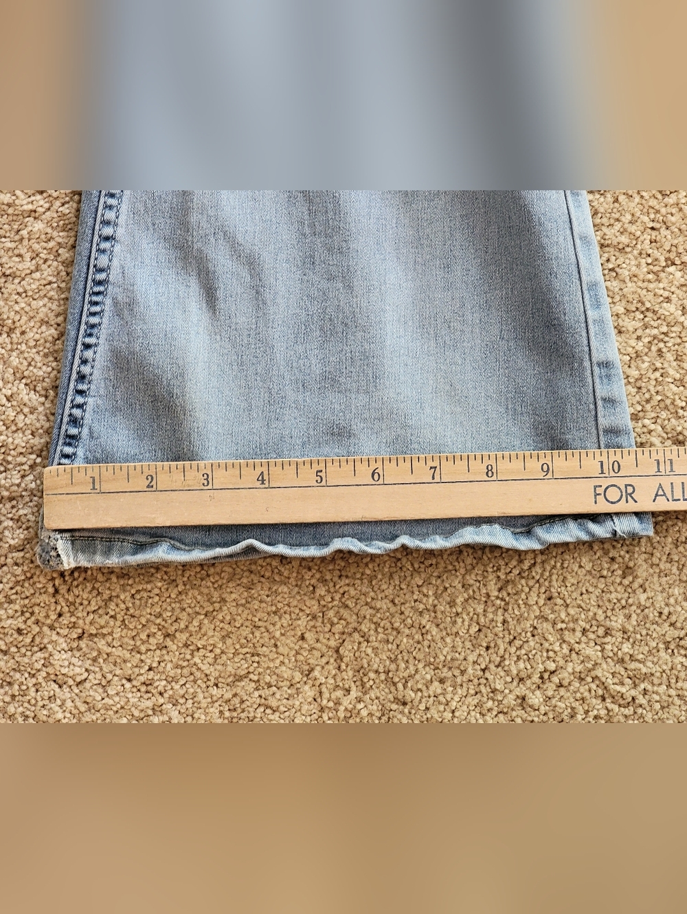 Free People Penny Pull On Flare Jeans, Size W28 Short, Light Wash, Retro Boho - Picture 9 of 10